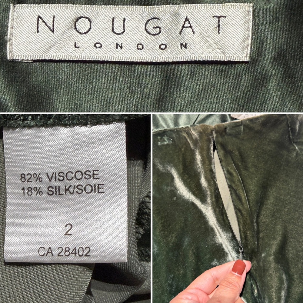 Vintage Nougat London Silk Blend Velvet Bias Skirt Y2K Whimsigoth Fairy Grunge - Picture 5 of 8